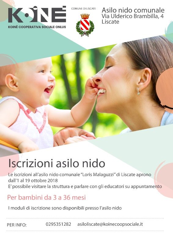 locandina iscrizioni asilo nido liscate