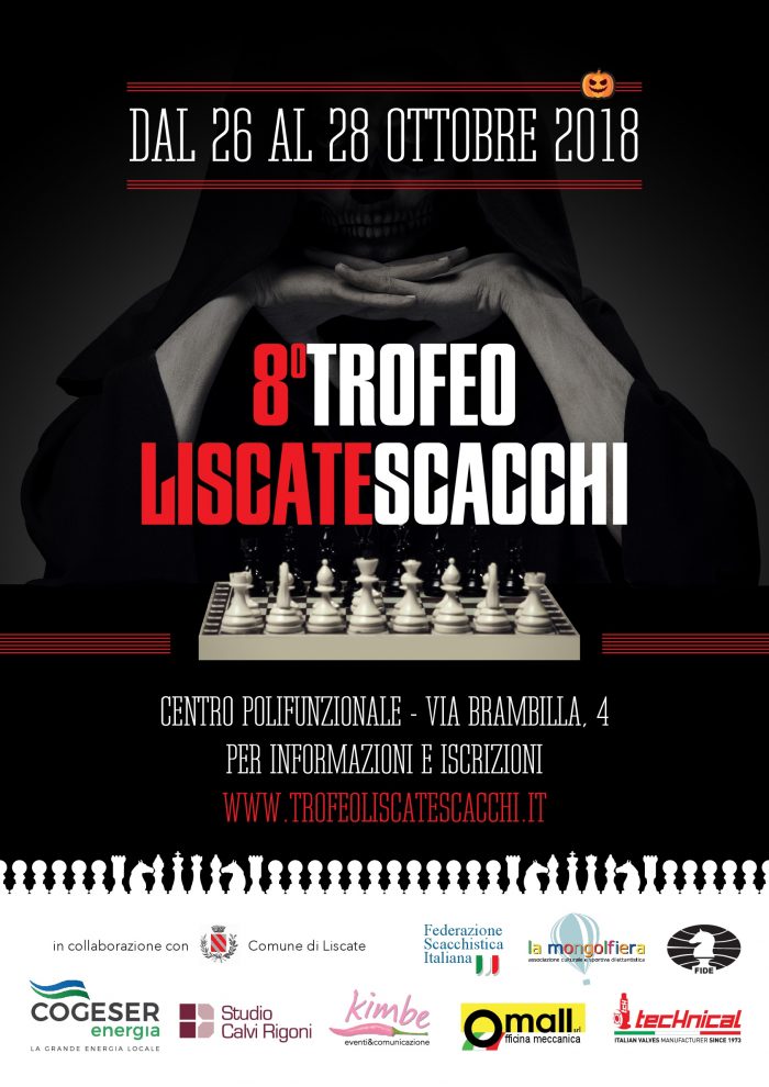 locandina torneo scacchi 26-28 ottobre 2018